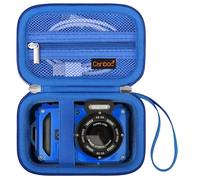 Canboc Etui de Transport pour Kodak PIXPRO WPZ2 Appareil Photo numérique imperméable Robuste, Poche en Maille Convient à câble USB, Bleu (étui Seulement)