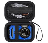 Canboc Etui de Transport pour Kodak PIXPRO WPZ2 Appareil Photo numérique imperméable Robuste, Poche en Maille Convient à câble USB, Noir (étui Seulement)