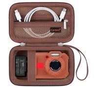 Canboc Etui de Transport pour Kodak PIXPRO WPZ2 Appareil Photo numérique imperméable Robuste, Sac d'appareil Photo Photo sous-Marin, Poche en Maille Convient à câble USB, Batterie, Adaptateur, Marron
