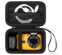 Canboc Etui de Transport pour Kodak PIXPRO WPZ2 Appareil Photo numérique imperméable Robuste, Sac d'appareil Photo sous-Marin, Poche en Maille Convient à câble USB, Batterie, Adaptateur, Noir
