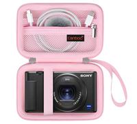 Canboc étui de Transport pour Sony ZV-1 / ZV-1F / ZV-1 II caméra numérique, Sony ZV1 Vlogging Sac de caméra, Poche Maille à Fermeture éclaire Convient câble USB, Rose
