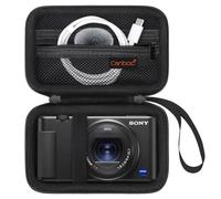 Canboc étui de Transport pour Sony ZV-1 / ZV-1F / ZV-1 II caméra numérique, Sony ZV1 Vlogging Sac de caméra, Poche Maille à Fermeture éclaire Convient câble USB, Noir