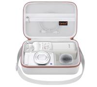 Canboc étui de Transport pour Sony ZV-1F / ZV-1 / ZV-1II Vlog numérique et Vlogger Kit d'accessoires trépied, Sac de Rangement de Voyage avec Sangle, câble de Poche en Maille, Blanc