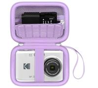 Canboc Etui Dur pour Kodak PIXPRO FZ55 / FZ45 / FZ43 / FZ53 16 MP Appareil Photo numérique, Sac de caméra Vlogging, câble de Poche à Fermeture éclaire, Carte SD, Violet (Uniquement Le Cas)
