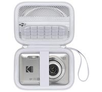 Canboc Etui Dur pour Kodak PIXPRO FZ55/ FZ45/ FZ43/ FZ53 Appareil Photo numérique 16MP, Sac de caméra Vlogging, câble de Poche à Fermeture éclaire, Carte SD, Blanc (Uniquement Le Cas)