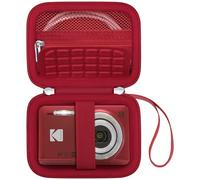 Canboc Etui Dur pour Kodak PIXPRO FZ55 / FZ45 / FZ43 / FZ53 Appareil Photo numérique 16MP, Sac de caméra Vlogging, câble de Poche à Fermeture éclaire, Carte SD, Rouge (étui Seulement)