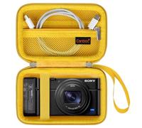 Canboc étui Portable pour Appareil Photo numérique Compact Sony rx100 VII / rx100 VI / rx100 V / rx100 IV / rx100 III, Sac pour caméra Fool, Poche zippée en Maille, Jaune