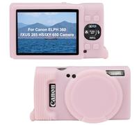 Canboc Etui pour Appareil Photo Canon IXUS 285 HS A/IXUS 285 HS, Rose gelée | Pour Canon PowerShot ELPH 360 HS A/ 360 HS/ IXY 650 Cache en silicone souple avec couvercle d'objectif amovible
