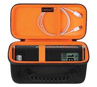Canboc étui Rigide et Portable pour Bushnell Wingman View Haut - Parleur GPS de Golf avec Poche en Maille pour Cordon de Charge et Accessoires, Noir + Orange