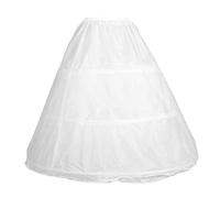 Cancan Jupe de communion pour femme Rockabilly Crinoline Robe de mariée Jupe Fallera Miriñace pour robes vintage et Lolita Blanc Taille unique