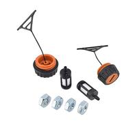 Cancanle Bouchon de réservoir de carburant et couvercle de pignon d'huile avec écrou de barre pour Stihl 020 020T 021 023 024 025 026 028 034 034S 036 038 048 Tronçonneuse