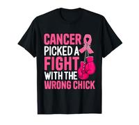 Cancer a Choisi Un Combat avec Le Mauvais Chignon désordonné de Poussin T-Shirt Graphique avec Valeur