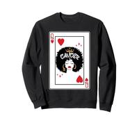 Cancer Astrologie Noire Reine Coeurs Blackjack Cartes Poker Sweatshirt