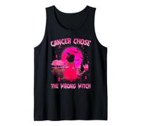 Cancer Chose The Wrong Witch Halloween Breast Cancer Débardeur
