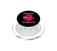 Cancer Chose The Wrong Witch Halloween Breast Cancer PopSockets PopGrip pour MagSafe