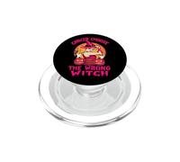 Cancer Chose The Wrong Witch Halloween Breast Cancer Ribbon PopSockets PopGrip pour MagSafe