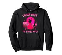 Cancer Chose The Wrong Witch Halloween Breast Cancer Sweat à Capuche