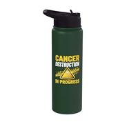 Cancer Destruction in Progress Chemo Fighter Stainless Steel Insulated Water Bottle