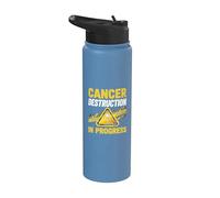 Cancer Destruction in Progress Chemo Fighter Stainless Steel Insulated Water Bottle