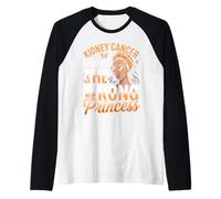 Cancer du Rein Mauvaise Princesse Guerrière Sensibilisation Survivant Manche Raglan
