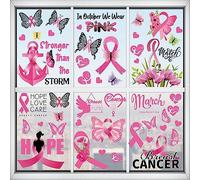 Cancer Du Sein Action De Conscience Des Fenêtres Cancer Du Sein Autocollants De Décalcomanie De Cancer Du Sein Autocollants De Fenêtre De Ruban Rose Autocollant Autocollant Pour La Décoration De