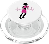 Cancer du Sein Black Girl Magic Afro Femmes Peau Marron PopSockets PopGrip pour MagSafe