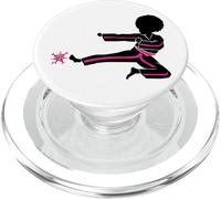 Cancer du Sein Black Girl Magic Afro Femmes Peau Marron PopSockets PopGrip pour MagSafe