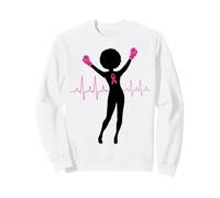 Cancer du Sein Black Girl Magic Afro Femmes Peau Marron Sweatshirt