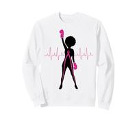 Cancer du Sein Black Girl Magic Afro Femmes Peau Marron Sweatshirt