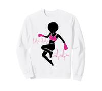Cancer du Sein Black Girl Magic Afro Femmes Peau Marron Sweatshirt