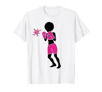 Cancer du Sein Black Girl Magic Afro Femmes Peau Marron T-Shirt