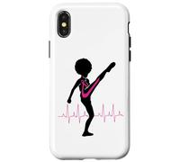 Cancer du Sein Black Girl Magic Afro Women Fight Kick Survive Coque pour iPhone X/XS