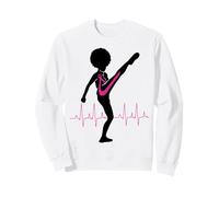 Cancer du Sein Black Girl Magic Afro Women Fight Kick Survive Sweatshirt