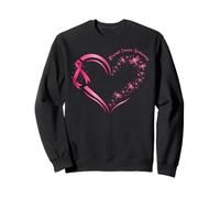 Cancer du Sein Coeur Libellule Ruban Pink Sensibilisation Sweatshirt