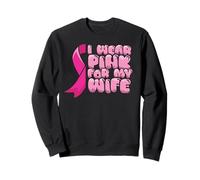 Cancer du Sein Épouse Combattre Porter Le Ruban Pink Sweatshirt