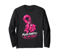 Cancer du Sein Octobre Gants Boxe Plus Forte Que Mes Peurs Manche Longue