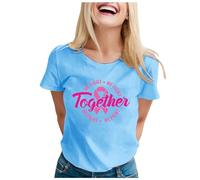 Cancer du Sein Octobre Rose T-Shirt, Ruban de Sensibilisation T-Shirt Grande Taille Ruban Pas Cher Femme 2025