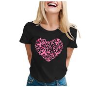 Cancer du Sein Octobre Rose T-Shirt, Ruban Sensibilisation Ruban Cadeau T-Shirt Pas Cher Tee Shirt