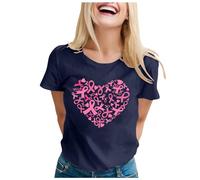 Cancer du Sein Octobre Rose T-Shirt, Ruban Sensibilisation Ruban Cadeau T-Shirt Pas Cher Tee Shirt