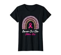 Cancer du Sein Octobre RoseRuban Léopard Arc en Ciel T-Shirt