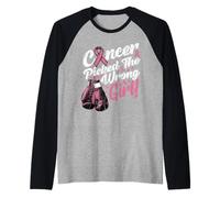 Cancer du Sein Picked Wrong Girl Awareness Wear Pink Vintage Manche Raglan