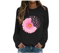 Cancer du Sein Pull Capuche Col Rond Femme Hoodies Mode Streetwear Sweats Coton Manches Longues Veste Sport Spécialement Conçu Octobre Rose Femmes Capuches Décontracté Grande Taille 2025 Nouveau