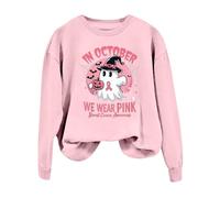 Cancer du Sein Sensibilisation Pulls Molletonnés pour Femmes Pull Capuche Grande Taille en Octobre, Nous portons Un Sweat-Shirt sans Chaud(Rose,L)