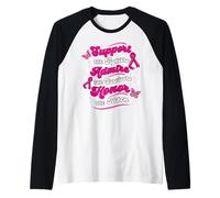 Cancer du Sein Support Fighters Survivor Wear Pink Awareness Manche Raglan