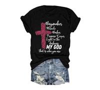 Cancer du Sein T-Shirt Femme Flottant Femme Chic Elegant Fluide Lutte Sensibilisation Octobre Rose Tee Shirts Sensibilisation Cancer du Sein