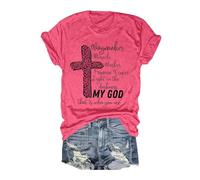 Cancer du Sein T-Shirt Femme Flottant Femme Chic Elegant Fluide Lutte Sensibilisation Octobre Rose Tee Shirts Sensibilisation Cancer du Sein