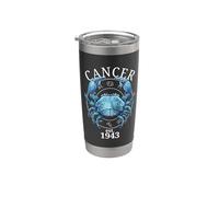 Cancer du zodiaque né en 1943 Gobelet isotherme en acier inoxydable double paroi