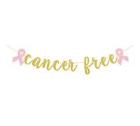 Cancer Free Glitter Banner, Cancer Survivor Decoration, Beat Cancer Party Garland, Cancer Ribbon Sign