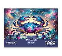 Cancer Jigsaw Puzzle 1000 Pièce pour Les Adultes Constellation Jeu De Puzzle Cadeaux pour Adultes 100% Carton Recyclé Puzzle Décoratif 52x38cm/1000pcs