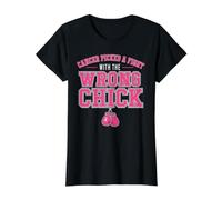 Cancer Picked A Fight with The Wrong Chick Breast Cancer T-Shirt Graphique avec Valeur